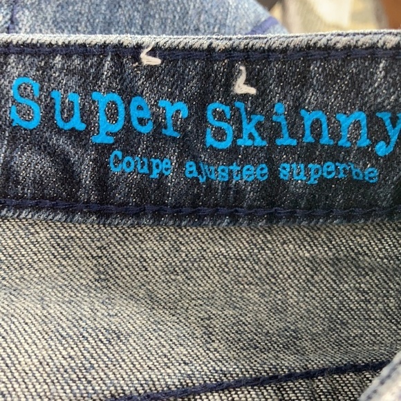 Volcom super skinny low rise distressed patch jeans 9 - Picture 12 of 14